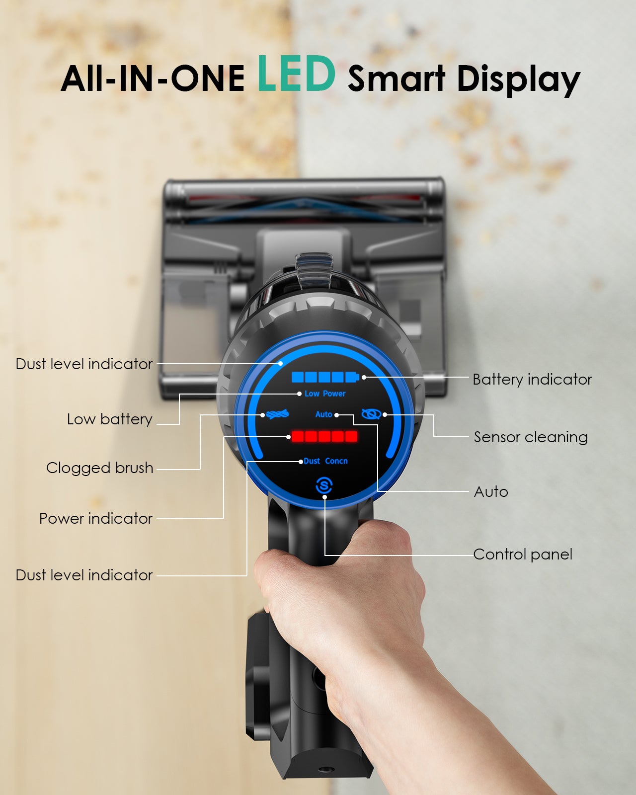 Aspirateur sans fil Linkifly A10 avec fonction nettoyage